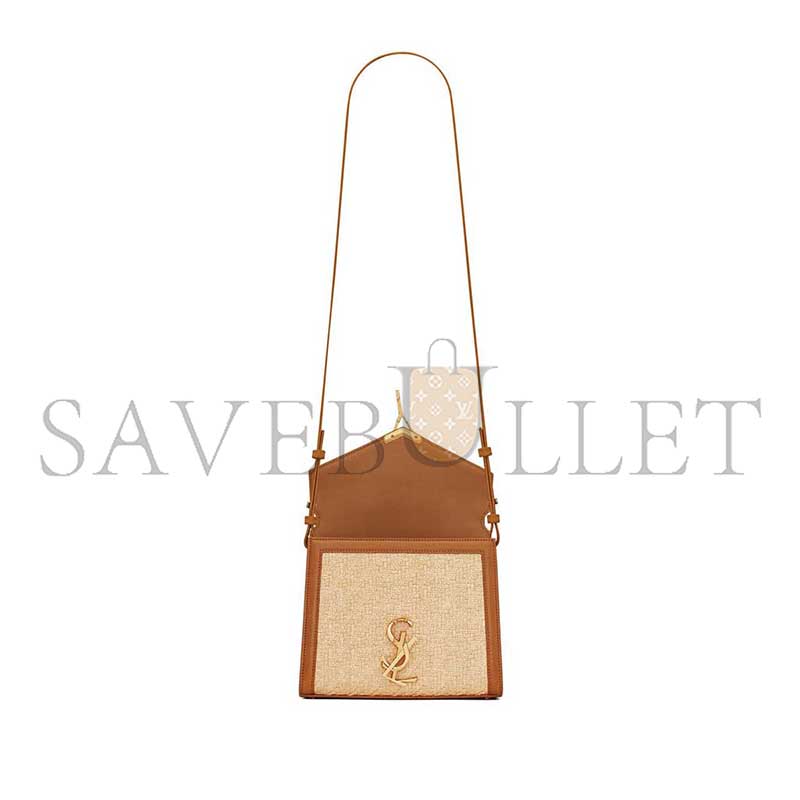 YSL CASSANDRA MONOGRAM MINI RAFFIA BAG 602716 (20*16*7.5cm)